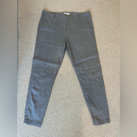 Vince Pants - Vince Grey Linen Cargo Pants
